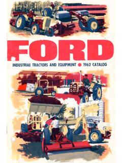 Ford Industrial Tractors and Equipment for 1962