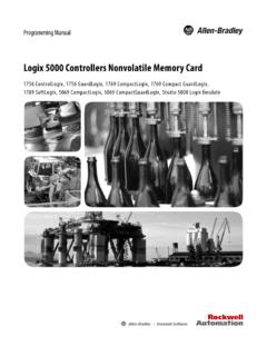 Logix 5000 Controllers Nonvolatile Memory Card …