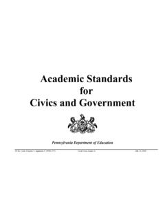 Academic Standards for Civics and Government