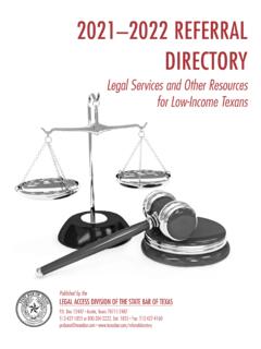 2021 –2022 REFERRAL DIRECTORY - State Bar of Texas