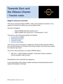 Towards Zero and the Ottawa Charter - Teacher Notes