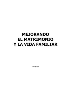 MEJORANDO EL MATRIMONIO Y LA VIDA FAMILIAR
