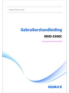 Handleiding - Humax IRHD-5300C - Ziggo