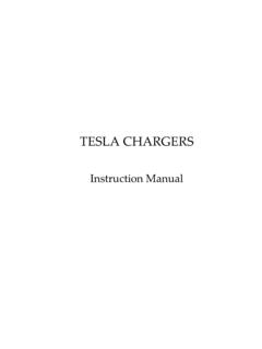 Tesla Chargers Manual