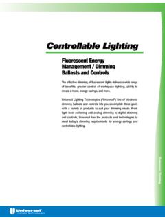 Controllable Lighting - Universal Lighting Technologies