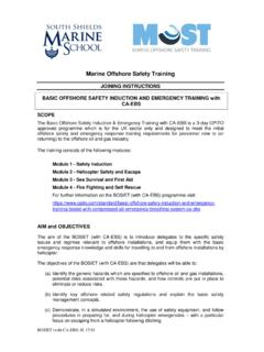 Marine Offshore Safety Training - stc.ac.uk