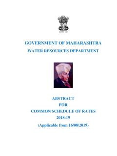 ABSTRACT FOR COMMON SCHEDULE OF RATES 2018-19 …