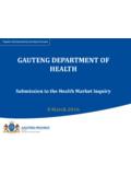 GAUTENG DEPARTMENT OF HEALTH - CompCom SA
