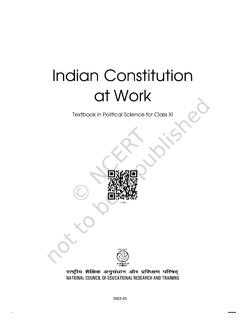Indian Constitution at Work - NCERT