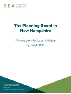 Planning Board Handbook - New Hampshire