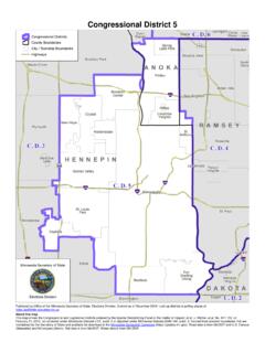Minnesota's 5th Congressional District Circle &#163;&#164; C. D. 6 ...