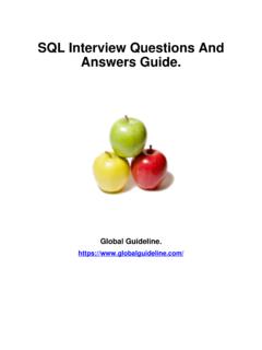 SQL Interview Questions And Answers Guide.