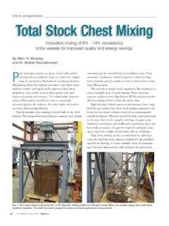 stock preparation Total Stock Chest Mixing - …