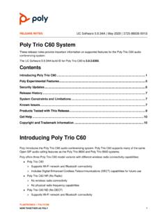 Poly Trio C60 System - Polycom Support