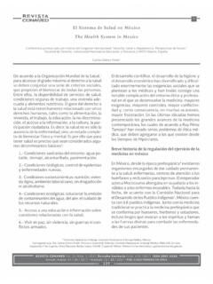 El Sistema de Salud en M&#233;xico The Health System in Mexico