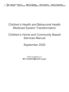 Children’s Home and Community Based Services (HCBS) …