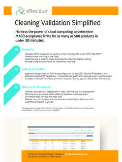 Powerful - Cleaning Validation Software for Pharmaceutical ...