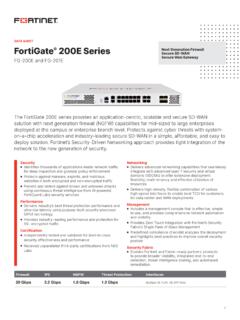 FortiGate 200E Series Data Sheet