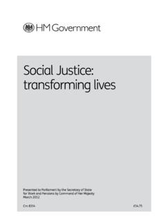 Social Justice: transforming lives - GOV.UK