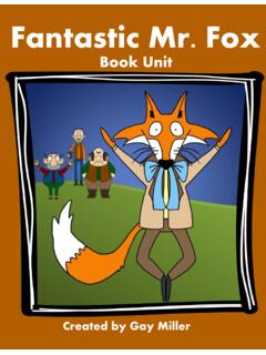 Fantastic Mr. Fox - Book Units Teacher