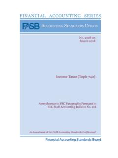 Income Taxes (Topic 740) - FASB