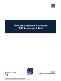 The Care Certificate Self Assessment Tool