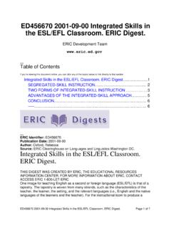 ED456670 2001-09-00 Integrated Skills in the ESL/EFL ...