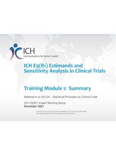 ICH E9(R1) Estimands and Sensitivity Analysis in Clinical ...