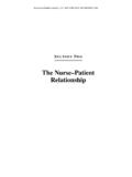 The Nurse–Patient Relationship - Jones &amp; Bartlett Learning