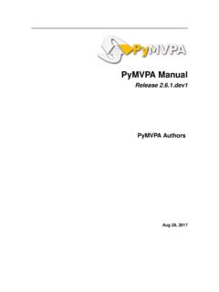 PyMVPA Manual