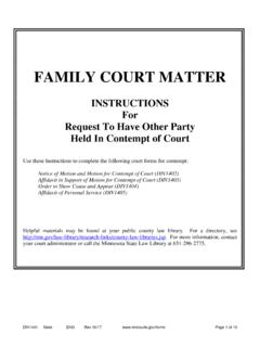 INSTRUCTIONS For Request To Have Other Party …