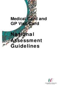National Assessment Guidelines - HSE.ie