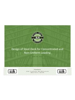 Design of Steel Deck for Concentrated and Non-Uniform …