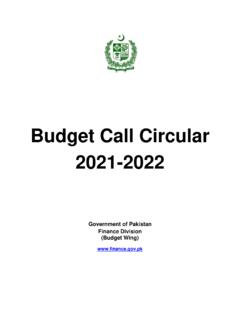 Budget Call Circular 2021-2022 - Ministry of Finance