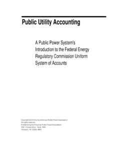 A Public Power System's Introduction to the Federal Energy ...
