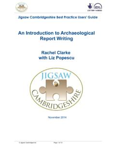 An Introduction to Archaeological Report Writing