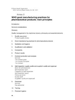 Annex 3 WHO good manufacturing practices for ...