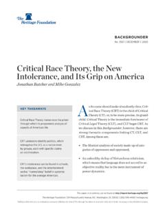 Critical Race Theory, the New Intolerance, and Its Grip on ...