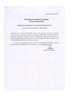 Appointment EngFaculty 09-06-2017 - Lucknow …