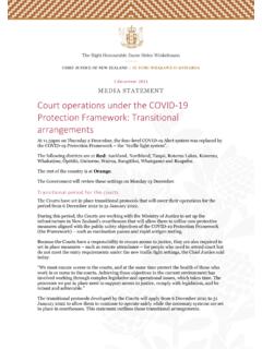 MEDIA STATEMENT Court operations under the COVID-19 ...