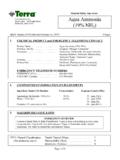 Material Safety Data Sheet Aqua Ammonia - …