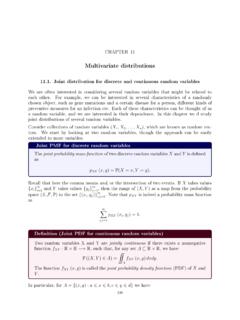 Multivariate distributions - University of Connecticut