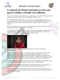 La historia de Malala Yousafzai, la chica que quer&#237;a ...