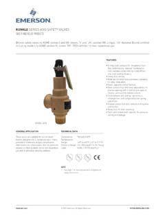 Data Sheets: Kunkle Series 6000 safety valves, Kunkle ...