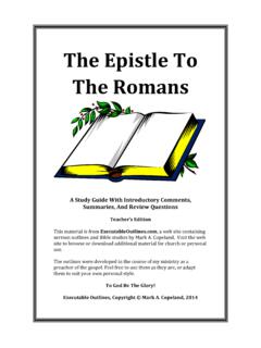 TheEpistle$To$ TheRomans$ - Executable Outlines