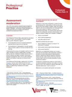 Assessment DEFINING MODERATION FOR AND OF …