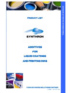 ADDITIVES FOR LIQUID COATINGS and PRINTING …