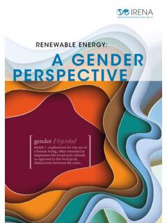 Renewable energy: A gender perspective