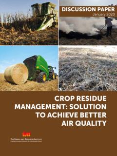 CROP RESIDUE MANAGEMENT: SOLUTION TO ACHIEVE …