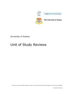University of Sydney - Bored of Studies